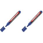 edding 330 permanent markör - mavi - 1 kalem - 1-5 mm kesik uçlu (2 paketi)