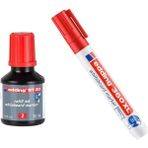 Edding 360XL Kırmızı Tahta Kalem- BT30 Kırmızı 30ML Tahta Kalemi Mürekkebi