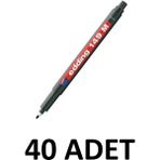 Edding 40 Adet Asetat Kalemi Silgili E-149M Siyah CD Kalemi 1 mm Permanent
