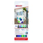 Edding 4200 1-4 mm 6'lı Set Soğuk Tonlar Fırça Uçlu Porselen Kalemi