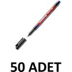 Edding 50 Adet Asetat Kalemi Silgili E-147S Siyah CD Kalemi Ince Uçlu Permanent