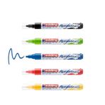 Edding 5100 Siyah-Kırmızı-Mavi-Sarı-Yeşil 5'li Paket 2-3 mm Yuvarlak Uç Akrilik Markör