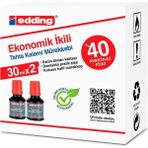 edding bt30 tahta kalem mürekkebi damlalıklı ekonomik 30 ml kırmızı (2 li paket) - YOk