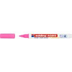 Edding Likit Tebeşir Kalemi Neon Pembe 12 mm Kokusuz Su Bazlı Kalem Tasarım İçin