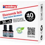 Edding Siyah Tahta Kalemi Mürekkebi 30 ml 2 Adet Damlalıklı Pratik Şişe
