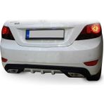 Ede Hyundai Accent Blue Difüzör Arka Tampon Çift Egzoz Çıkışlı