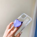 Edelfu Popsocket Kalpli Telefon Tutucu, Yapıştırmalı Epoksi Cam Yüzey Parmak Tutucu Standlı - Beyaz