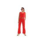 Edelle Kırmızı Yelekli Kadın Eşofman Takımı Slim Fit Pamuklu