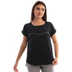 EDELLE Regular Fit Siyah Kadın T-shirt