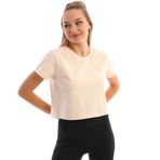 EDELLE Regular Fit Somon Kadın Crop T-shirt