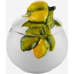Edelweiss Italy Limone E Fiori Fiori Seramik Şekerlik - Açık Sarı