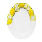 Edelweiss Limon Desenli 22x14 cm Oval Tabak
