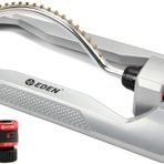 Eden 94115 Çim ve Bahçe için Metal 2 Yönlü Salınımlı Yağmurlama Sistemi, Hızlı Bağlantı Başlangıç Seti, 20 Pirinç Nozul, 4.300 metrekareye kadar kapak