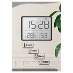 edewatt Dijital Oda Termometre Sıcaklık Ve Nem Ölçer Masa Saati Alarm LCD Ekran Duvara Takılır SİYAH