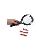 Edi Antik 250 Lümen Işıklı Mercek Büyüteç Watton WT-374, Işıklı Büyüteç, 3x Büyüteç, LED Büyüteç