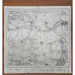 Edi Antik Osmanlı Dönem Alman Harita 50X50CM. Topografi Haritası Orijinal Osmanlı Dönem. Büyük Boy Alman