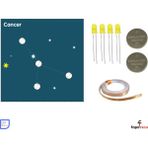 Eding Zodyak Takım Yıldızı Astroloji Cancer Yengeç Burcu Kağıt Devre Kiti - Bakır Iletken Bant ,CR2032