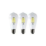 EDİSON 3 Adet Led Rustik Ampul Şeffaf 6 W Beyaz Işık 6500k