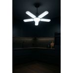 Edison 5 Kollu 5+1 Pervane Şeklinde Katlanabilir Açısı Ayarlanabilir 40 Wat Beyaz Led Ampul E-27 Duy
