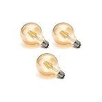 Edison G95 6w Gold Cam 2700 K Gün Işığı Gerçek Rustik Ampul E27 Duy 3lü Paket Erd-82