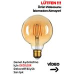 Edison G95 Dekoratif Ampül - Rustik Led Ampül E27 Duy G95 Glop Model 4w