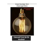 Edison Rustik Ampül G95 Flemanli Model 40w Dekortatif Ampul Dış Mekana Uygun