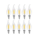 Edison Rustik Led Ampul 4w E14 Ince Duy Dimmerli Gün Işığı 3200k 10 Adet Kıvrık Mum Ampul