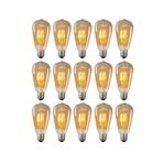 Edison St 64 Flamanlı Rustik Led Ampul 15'li Eko Paket Dekoratif Rustik Ampül
