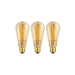 Edison ST64 40 Watt Flamanlı Rustik 3 Adet Ampul