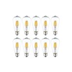 Edison ST64 Vintage 4W 6500K 10'lu Beyaz LED Rustik Dekoratif Ampul