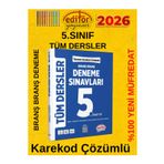 Editör Yayınları 2026 5.Sınıf Tüm Dersler %100 Yeni Maarif Branş Tamamı Çözümlü Deneme Sınavları