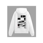 Edizen BMW E34 Hoodie Unisex Oversize %100 Pamuk Beyaz Kapüşonlu Sweatshirt