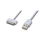 Ednet ED-31002 1 m USB 2.0 to iPod İphone iPad 30 Pin AWG 30 Ul Beyaz Şarj Data Kablosu