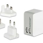 Ednet ED-31808 2xUSB Port Evrensel EU/UK/US Seyahat Şarj Seti