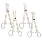 EDOBLUE 4 parçalı set, tek kullanımlık piercing kıskacı seti, profesyonel septum kelepçesi, pens, pens, göbek deliği piercingi, septum, kaş, dil, burun piercingi için