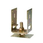 Edoni Pergule Ayağı, Ayarlanabilir 7-12 Cm, M14 Civatalı, Ekstra Dayanıklı, Tablalı, Galvanizli Metal, Pergola Ayağı, Bahçe, Kamelya, Tente, Çardak, Sundurma, Direk, Sabitleme Aparatı (2 Adet)