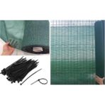 Edoplast 1x9 Metre %75 Gölgelik File Bahçe Duvarı Inşaat Otopark Çit Filesi Gölgeleme Filesi Duvar Kumaşı Tel Tülü Bağlama Kelepçeli - 1 x 9 m - Yeşil