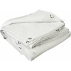 Edoplast 3x7 Metre Beyaz Su Geçirmez Eşya Branda Çadır Bahçe Balkon Mobilya Koruma Örtüsü Bıranda Yağmurluk Kapsüllü
