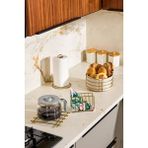 Edora Home 4'lü Gold Servis Sunum Seti, Peçetelik, Kağıt Havluluk, Nihale, Metal Ekmeklik Makrome - Metal Paslanmaz
