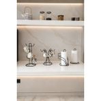 Edora Home 4'lü Set Siyah 6 Bölmeli Dik Bardak Askılık, 6 Kancalı Fincan Askılığı, Kuğu Peçetelik, Dik Kağıt Havluluk Mutfak Seti