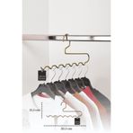 Edora Home 5'li Mat Gold Zigzag Askı Pantolon Şal Eşarp Kemer Askılığı Dolap İçi Organizer