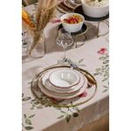 Edora Home 8'li Metal Yuvarlak Supla, Gold Amerikan Servis, Halka Runner - Paslanmaz AKSESUARSIZDIR - 35 x 35 cm