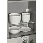 Edora Home Bej Dolap İçi Düzenleyici Tel Raf Fincan Tabak Kase Organizer Paslanmaz Metal