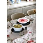 Edora Home Gold Büyük Boy Sunumluk 2'li Metal Sunumluk Hediyelik Dekorasyon Ikramlık / Siyah Pleksi / Paslanmaz