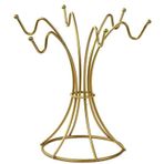 Edora Home Gold Dikey 6 Kancalı Bardak, Kupa, Fincan Askılığı - Metal Paslanmaz Mutfak Düzenleyici