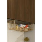 Edora Home Gold Raf Altı Kanguru Sepet, Çok Amaçlı Düzenleyici Organizer , Bardak Rafı - Altın