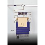 Edora Home Mat Gold 5 Katlı Pantolon Askılığı Dolap İçi Elbise Şal Eşarp Askılık Paslanmaz Metal