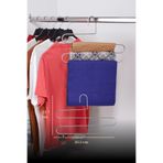Edora Home Mat Gümüş 3 Katlı Pantolon Askılığı Dolap İçi Elbise Şal Eşarp Askılık Paslanmaz Metal