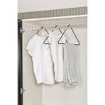 Edora Home Mat Siyah 5 Li Üçgen Tişört, Elbise, Gömlek, Mayo Askısı, Şık Tasarım Mağaza Store Askısı-Metal Paslanmaz