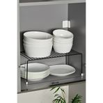 Edora Home Mat Siyah Dolap İçi Düzenleyici Tel Raf Fincan Tabak Kase Organizer Paslanmaz Metal